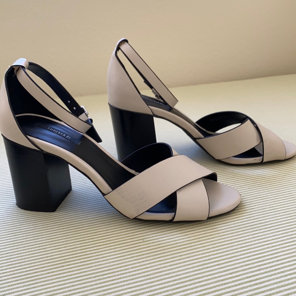 2 pairs of Forever 21 Heeled Sandals (size 7.5)